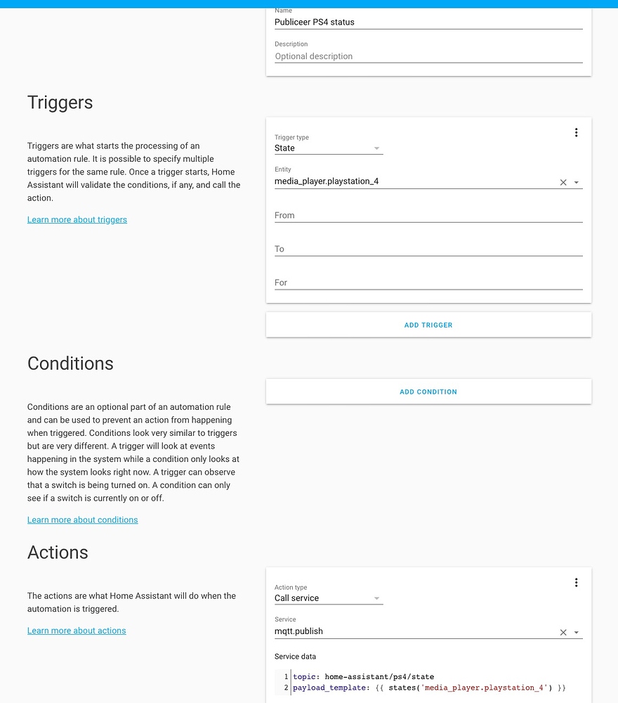Mqtt trigger Ps4 Third party integrations Home Assistant Community