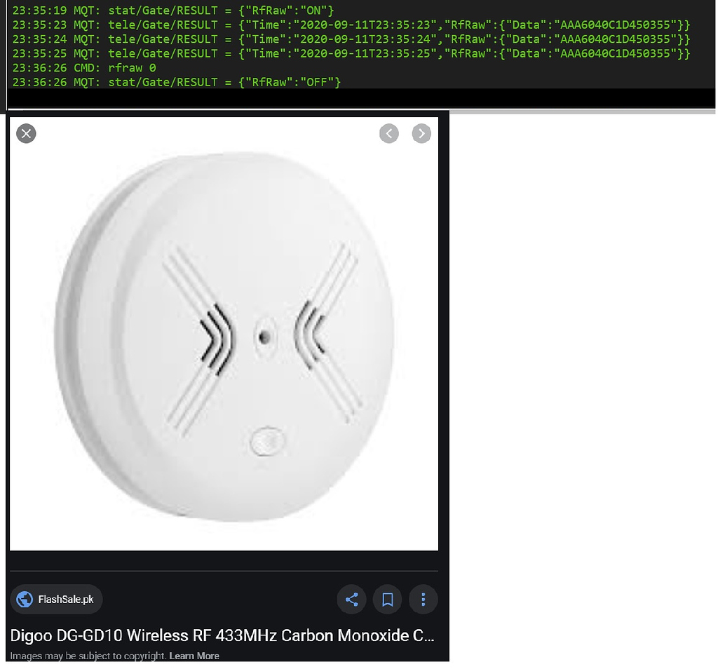 Digoo Gas Carbon Monoxide Detector Sensor DGGD10 433Mhz, Portish