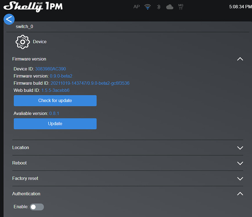 Shelly 1PM Plus integrate into HASSIO Configuration Home