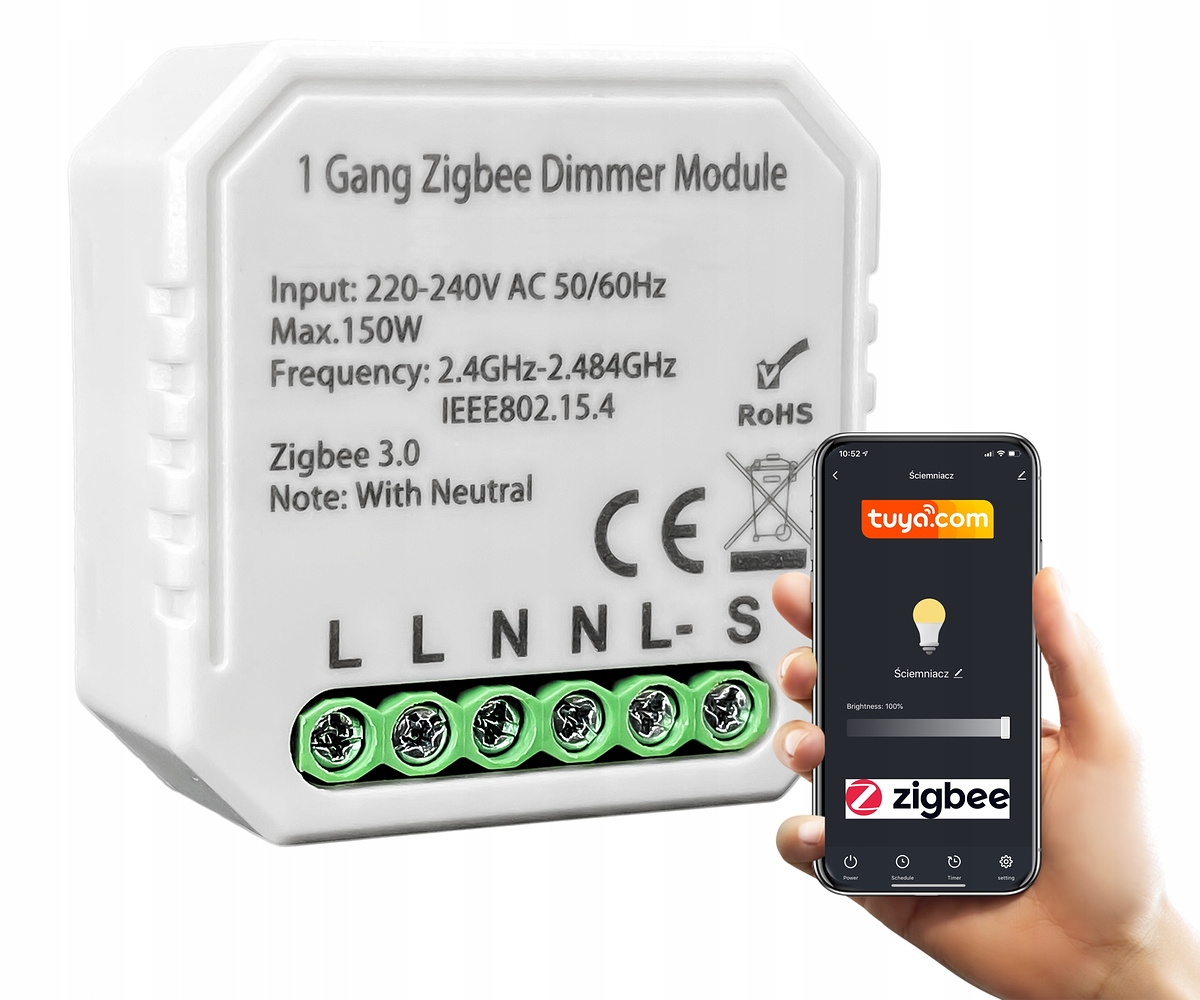 Zigbee inwall switches, dimmers and roller shutter controllers for ZHA Hardware