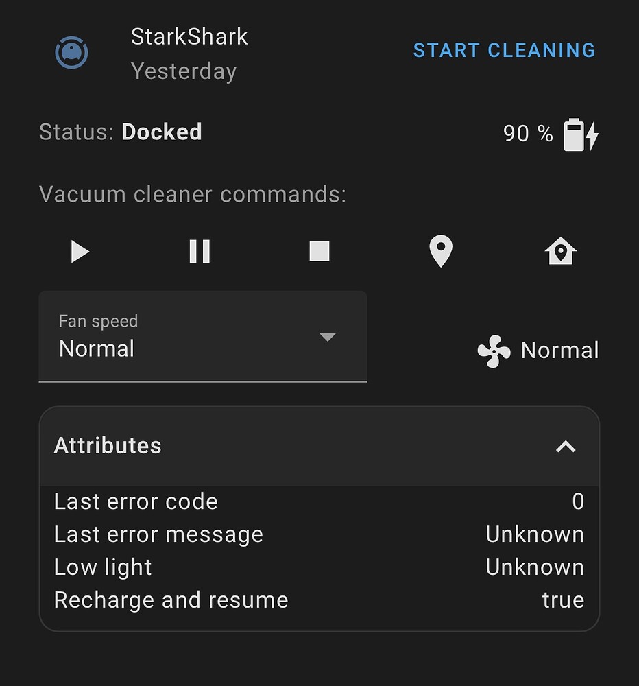 Shark IQ Integration Notifications? Feature Requests Home
