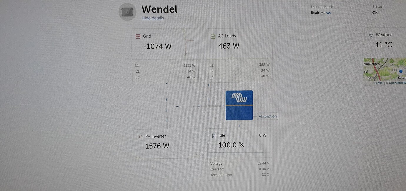 Victron VRM Portal API data integration Configuration Home