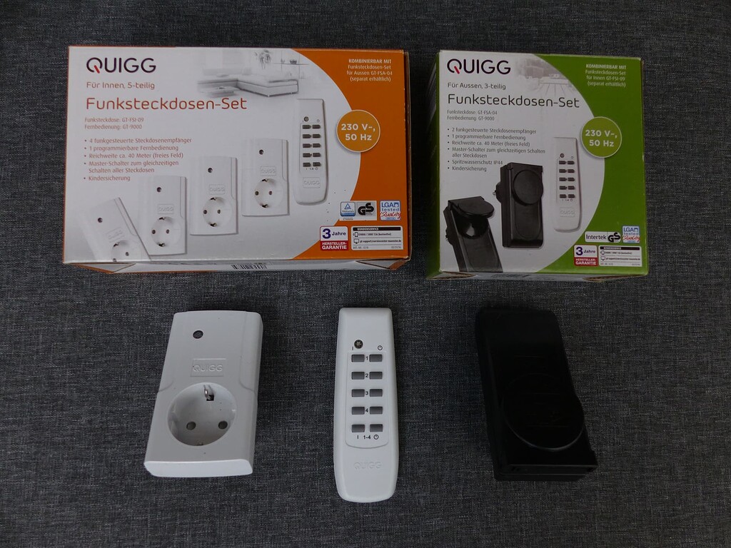 Quigg Funksteckdosen (Aldi) ESPHome External Component ESPHome Home