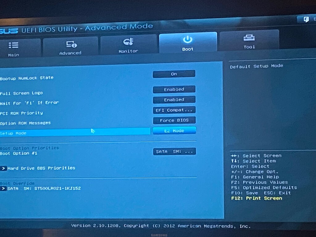 Bios not sees the hard drive and I can’t boot Home Assistant OS