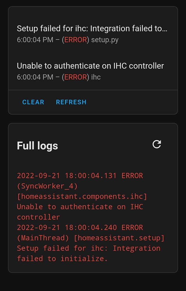 Can't connect to IHC/ELS hub Configuration Home Assistant Community