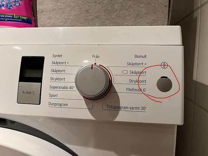 Controlling a washing machine capacitive start button ESPHome Home