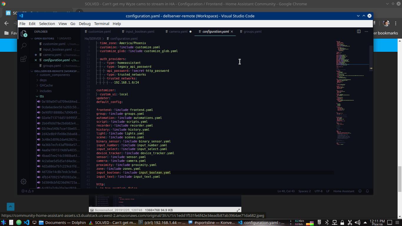 SOLVED Can't get my Wyze cams to stream in HA Frontend Home