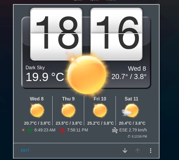 HTC Flip Clock with weather Third party integrations Home Assistant