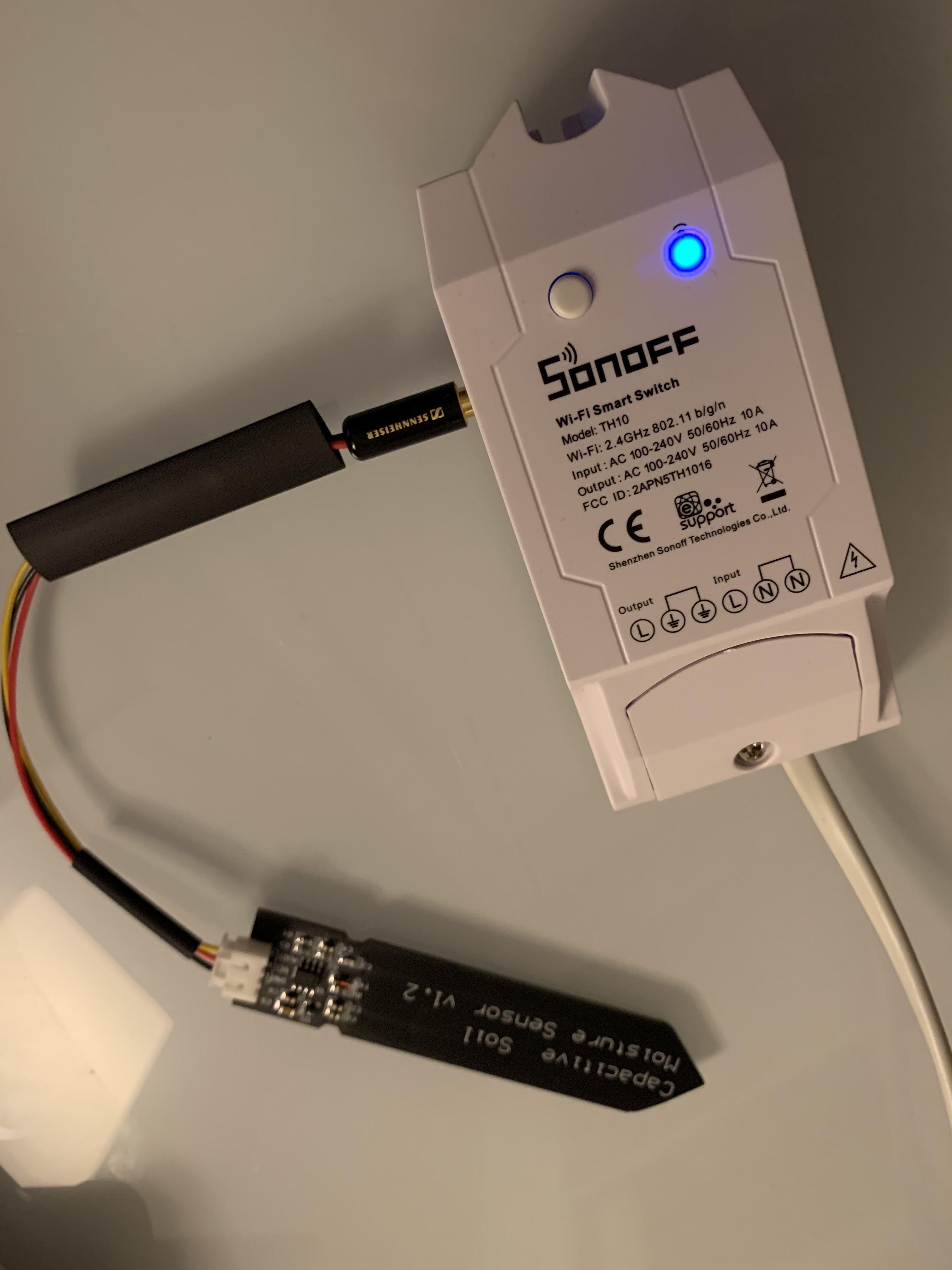 Adafruit I2C soil moisture sensor icw Sonoff TH10 Configuration
