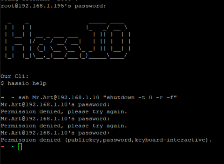 SSH disable password authentication Home Assistant OS Home