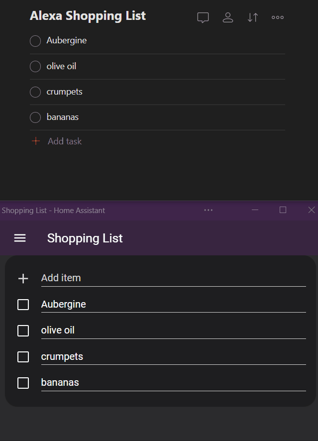 Sync your Alexa/Todoist shopping list to the Home Assistant shopping