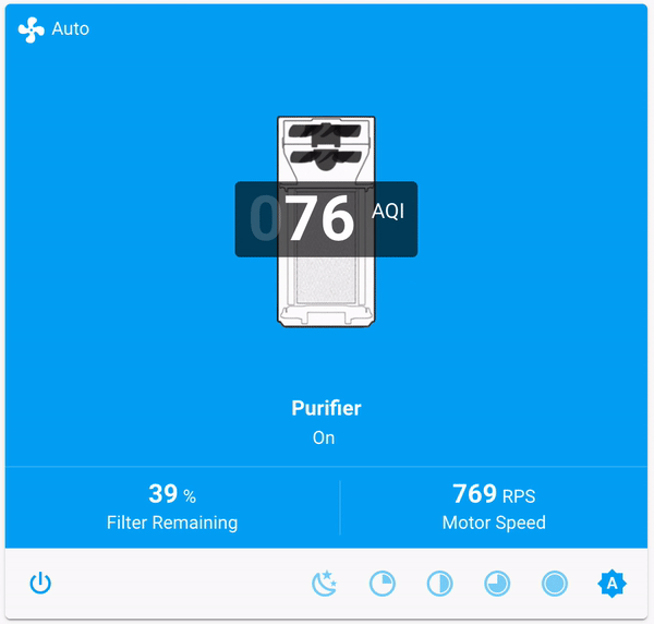 Custom purifiercard for Home Assistant Dashboards & Frontend Home