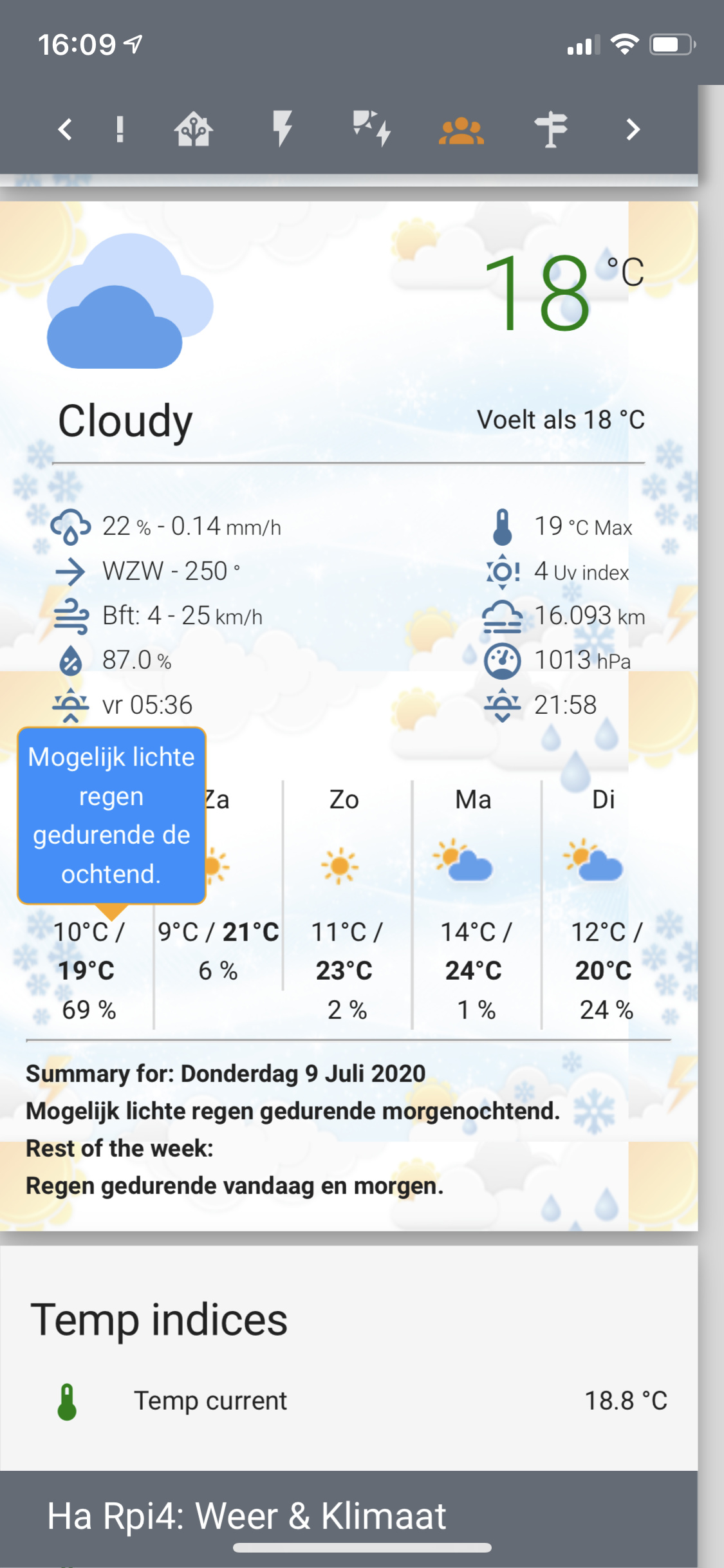 iOS app Scrollbar using darkskyweathercard? Configuration Home