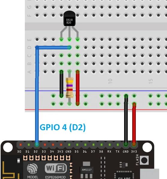 Ds18b20 Temperature Sensor Circuit Diagram - Circuit Diagram