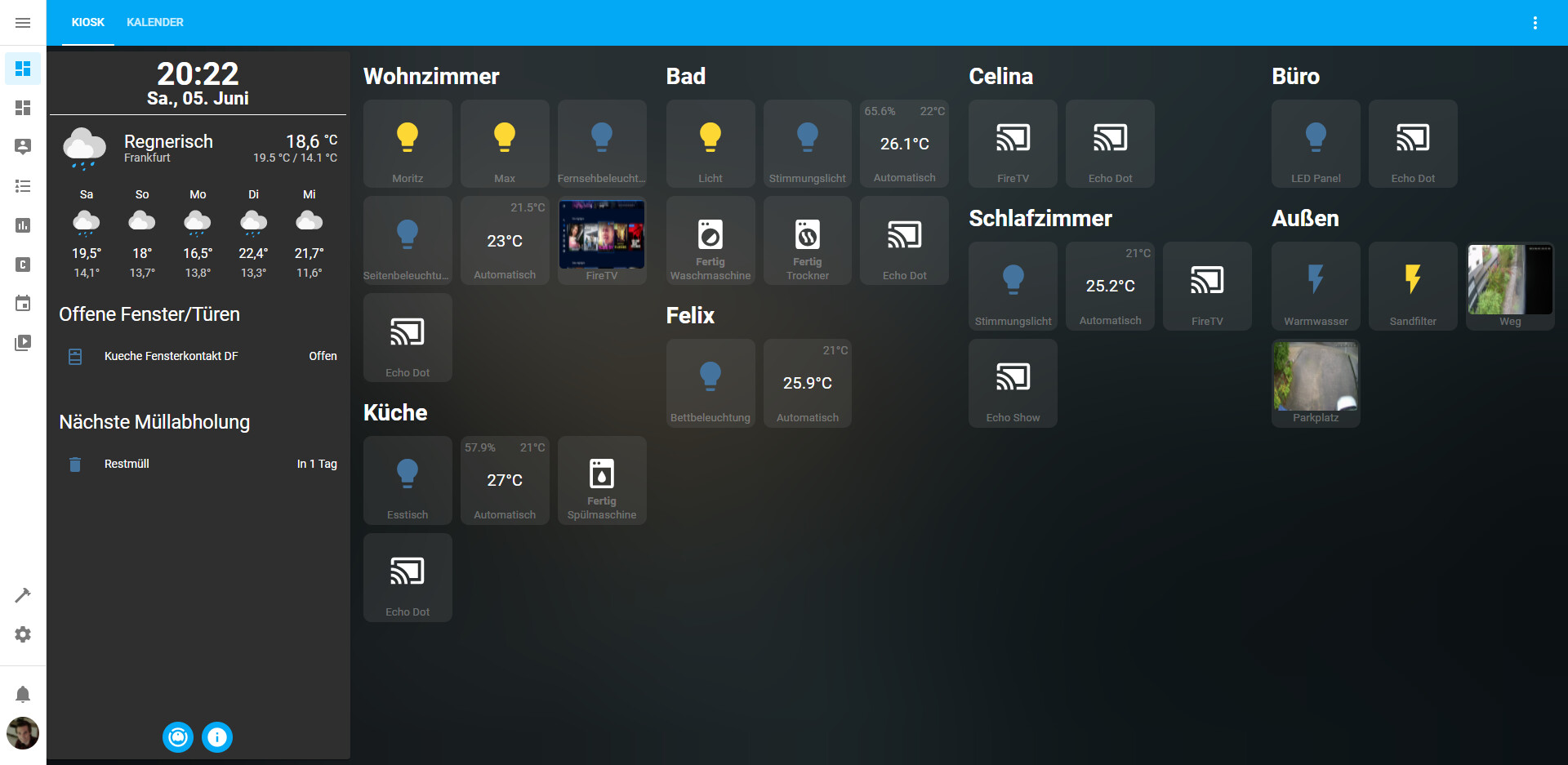 Yet another responsive Dashboard with Sidebar (HA Dashboard