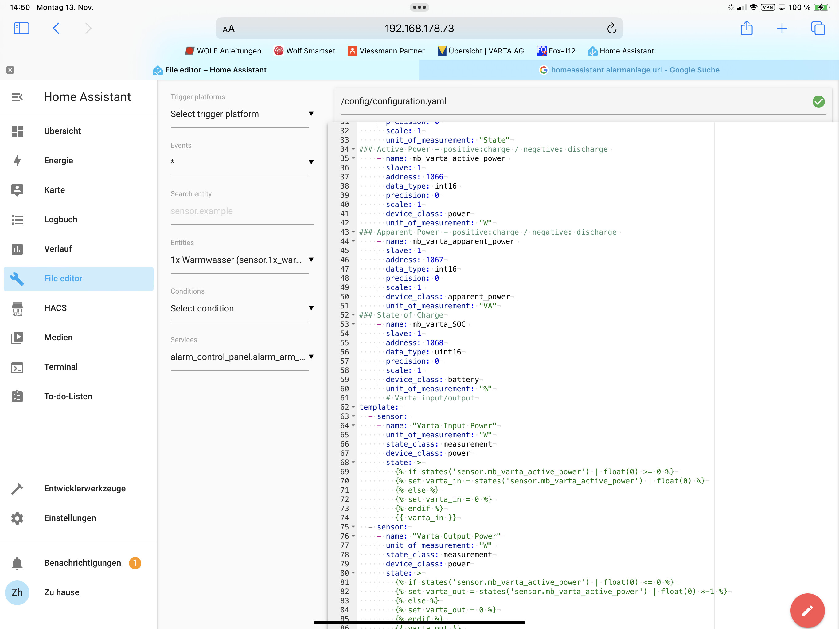 Need Modbus help for Varta Battery Active power from experts