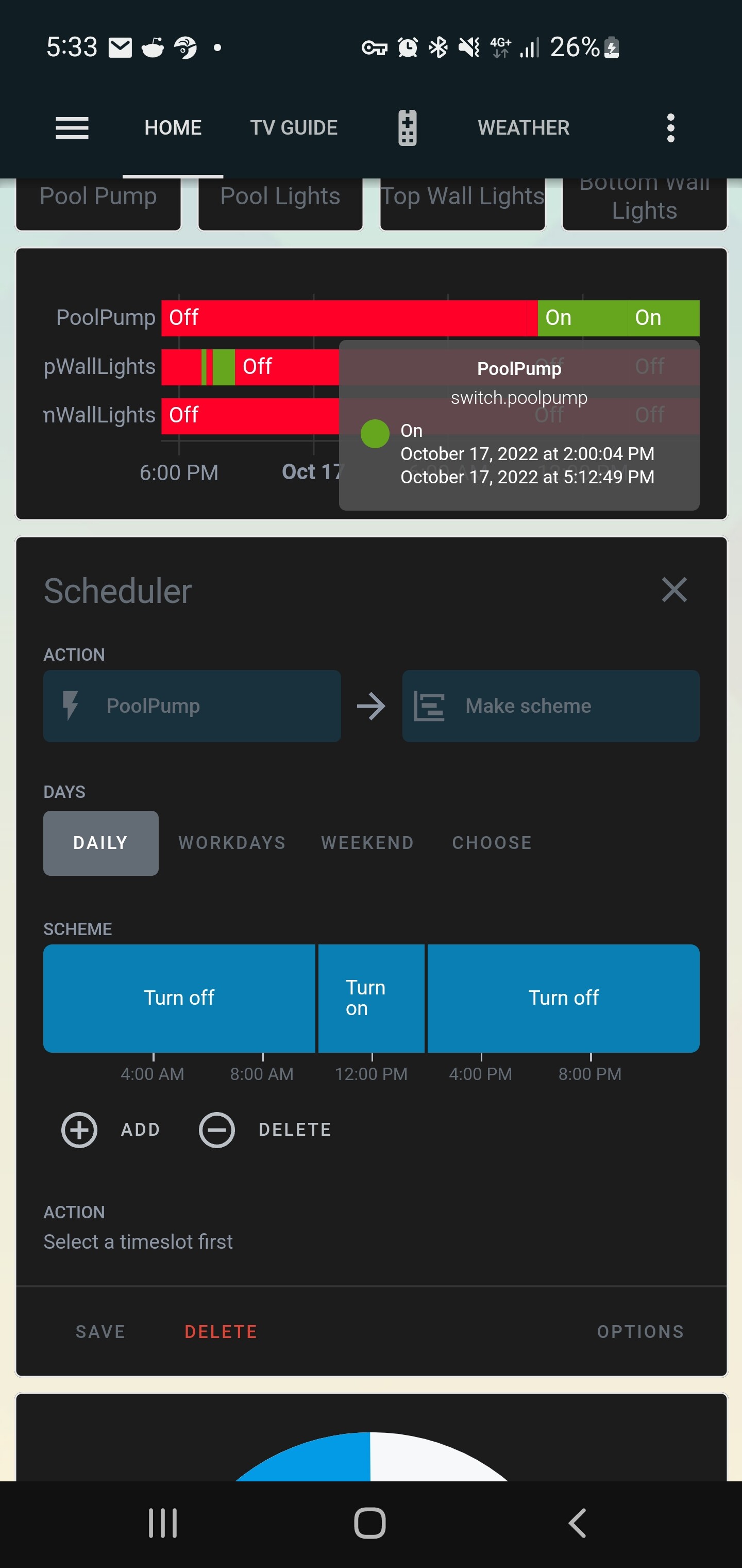 Scheduler card/custom component Dashboards & Frontend Home