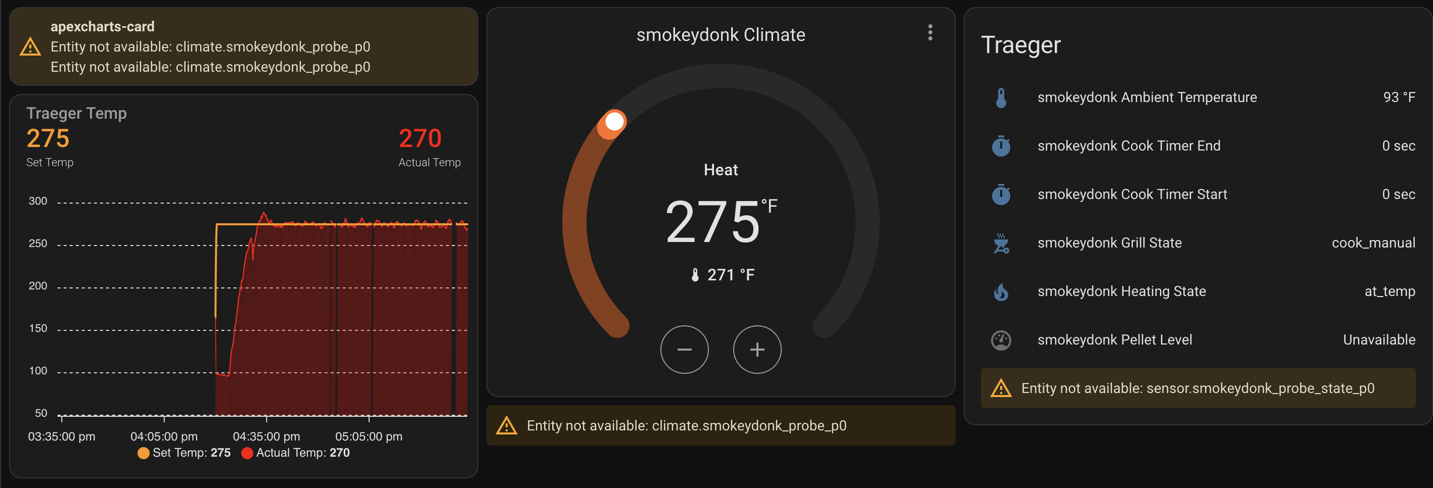 Traeger probe just quit working - Third party integrations - Home