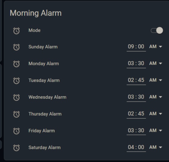 Home Assistant Alarm Clock Template Configuration Home Assistant