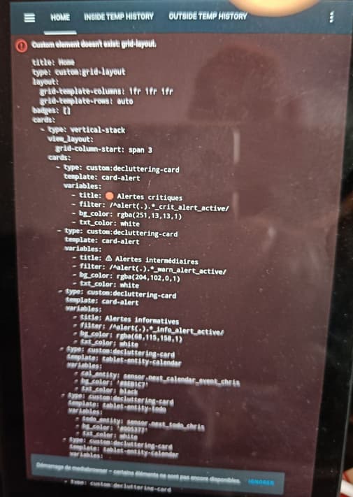 Frontend with custom component garbled upon HA restart Home Assistant