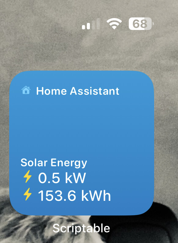 iOS widget Scriptable Home Assistant Companion for Apple Home