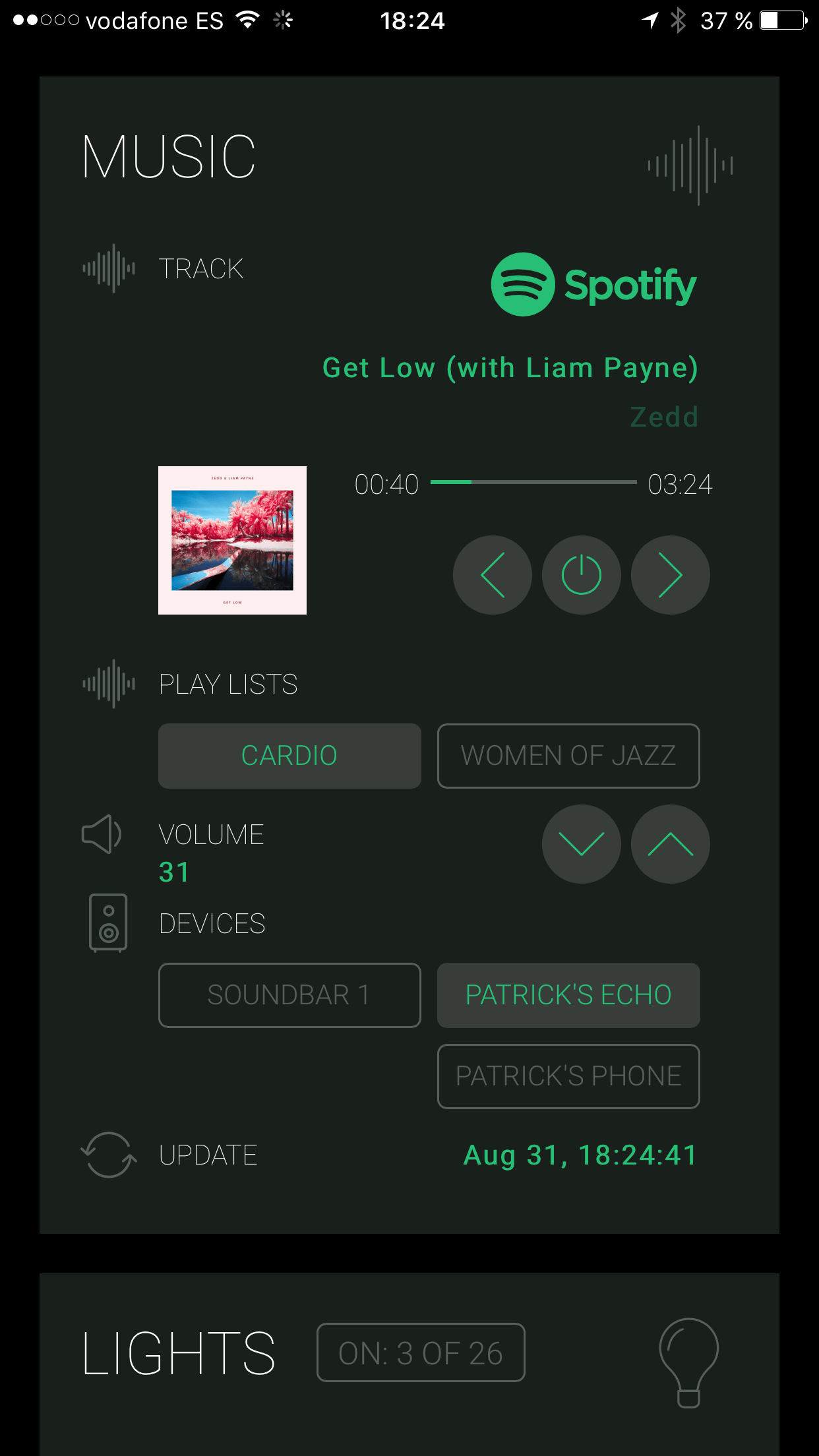 openHAB integration to Spotify Web Connect API (player