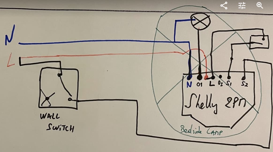 [SOLVED] Shelly1 wiring with 2-way switching (hotel switch) - shelly1