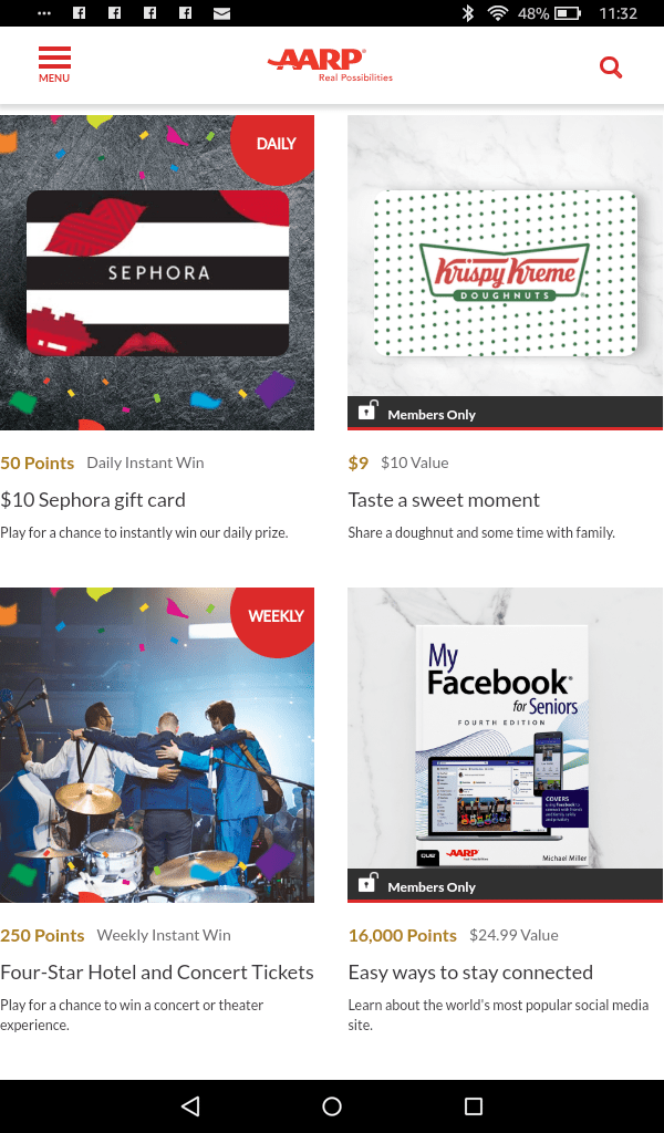 EGift Cards AARP Online Community