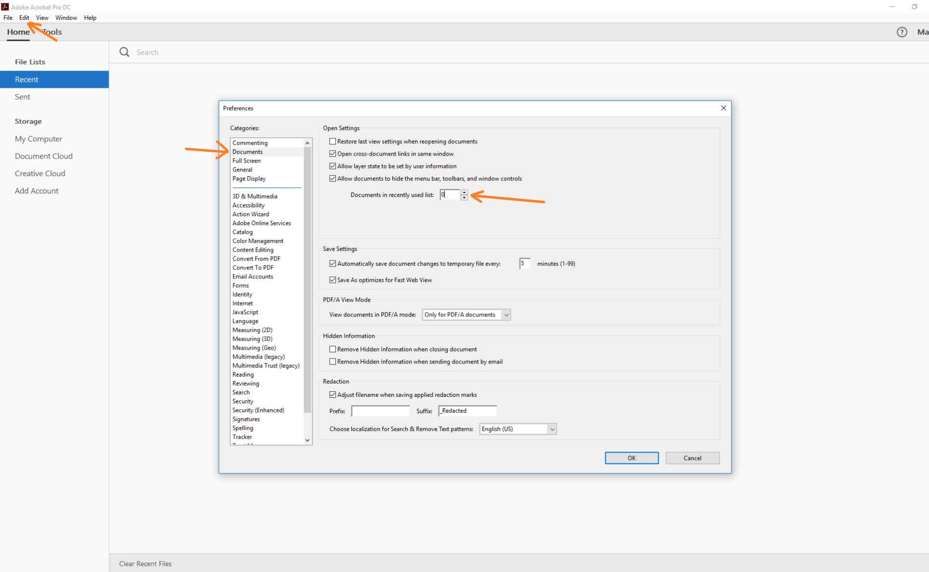 Solved How do you delete recent file history on adobe rea... Adobe