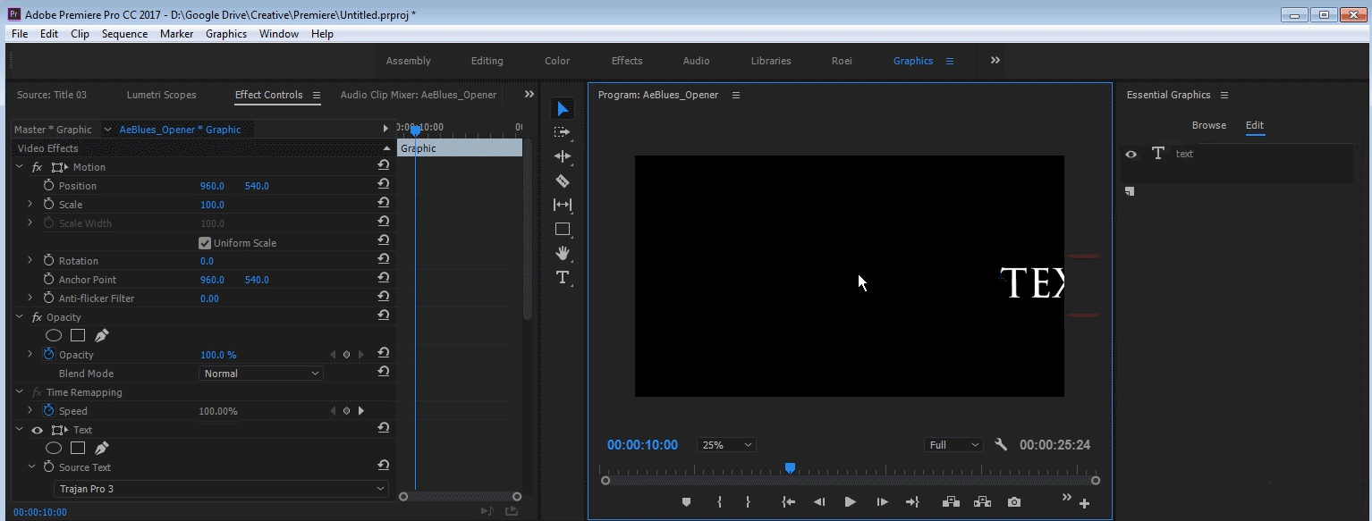 Solved Text is cut in program monitor Premiere Pro 2017