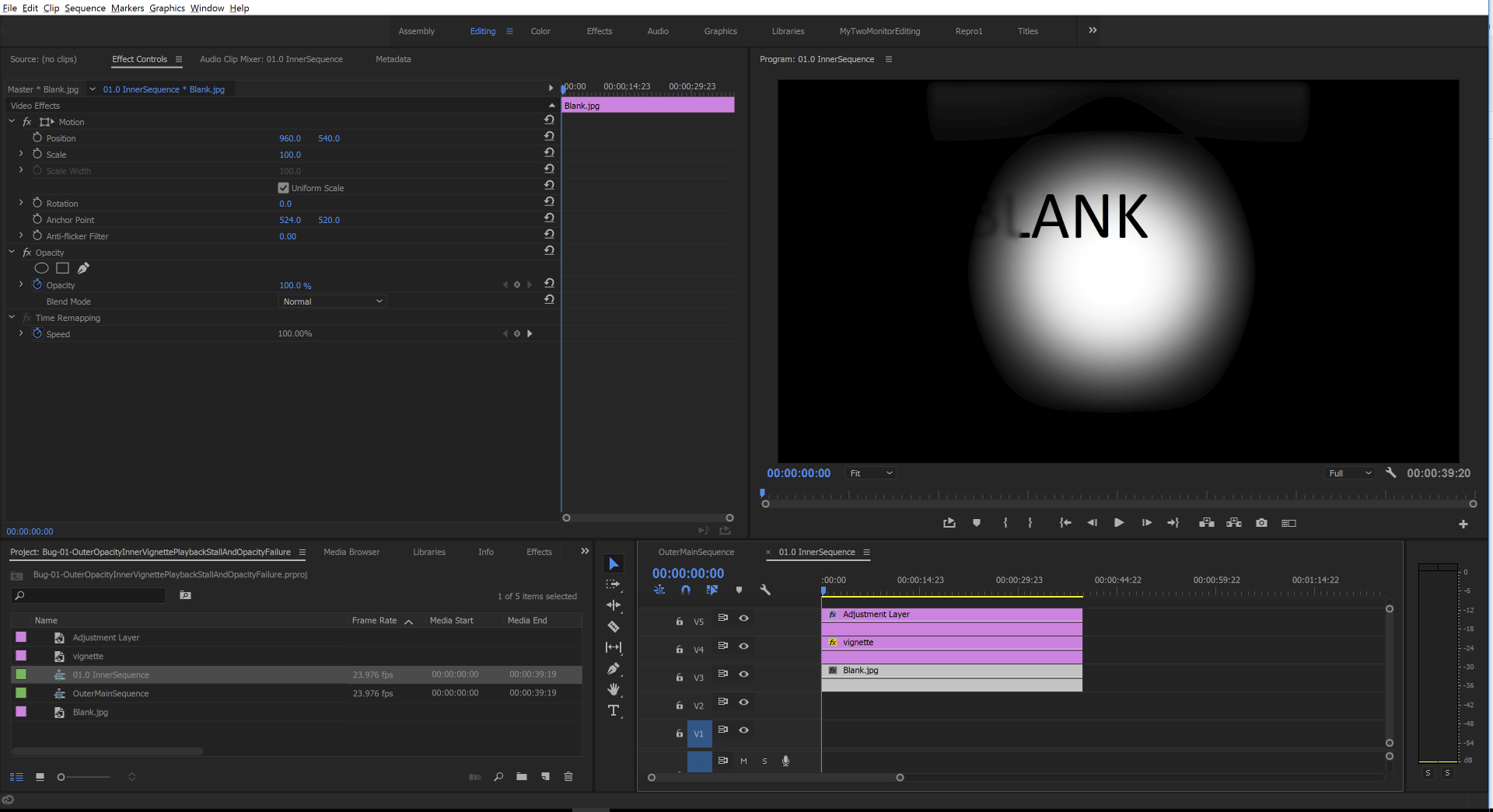 Solved: Premiere opacity changes causes permanent invisibi 