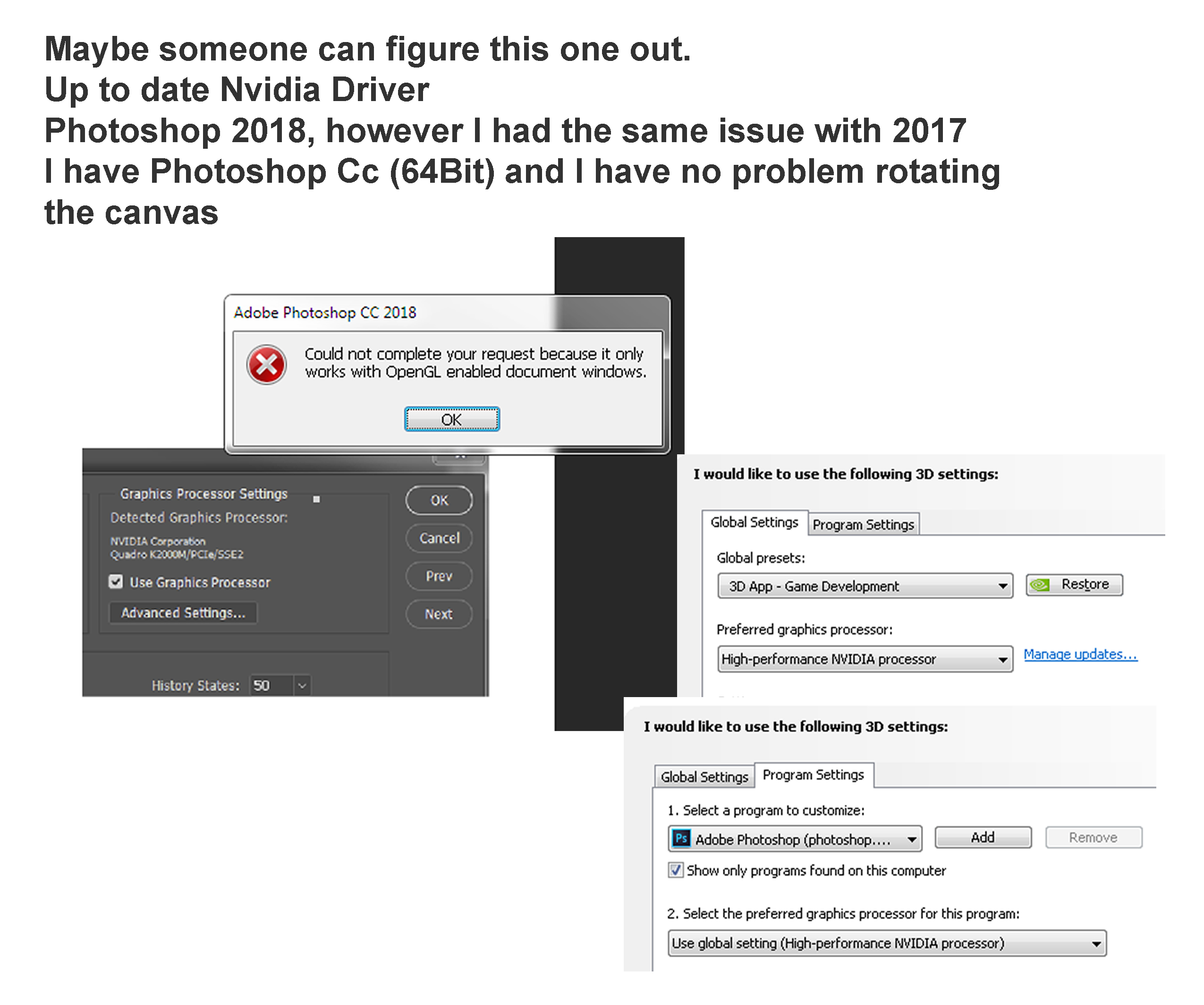Rotate Canvas not working even though settings sho... Adobe Community 9433283