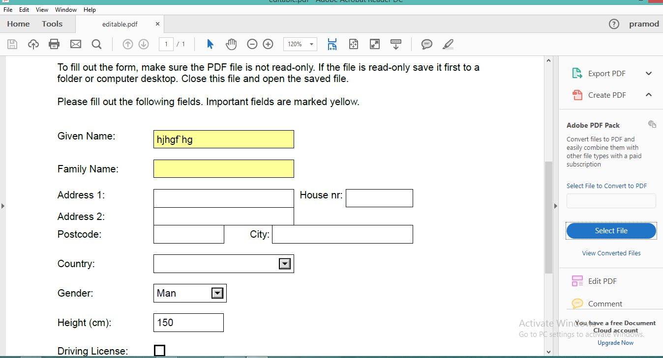 Fillable Form From Excel To Pdf Printable Form, Templates and Letter