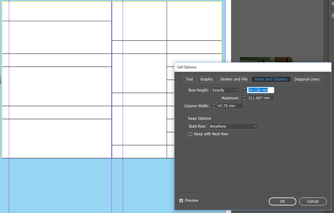 Setting different row heights across columns in ta... Adobe Community