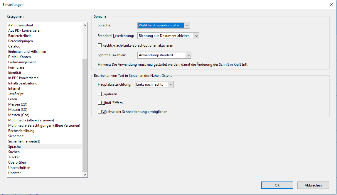 Solved How to change application language in Acrobat Pro Adobe