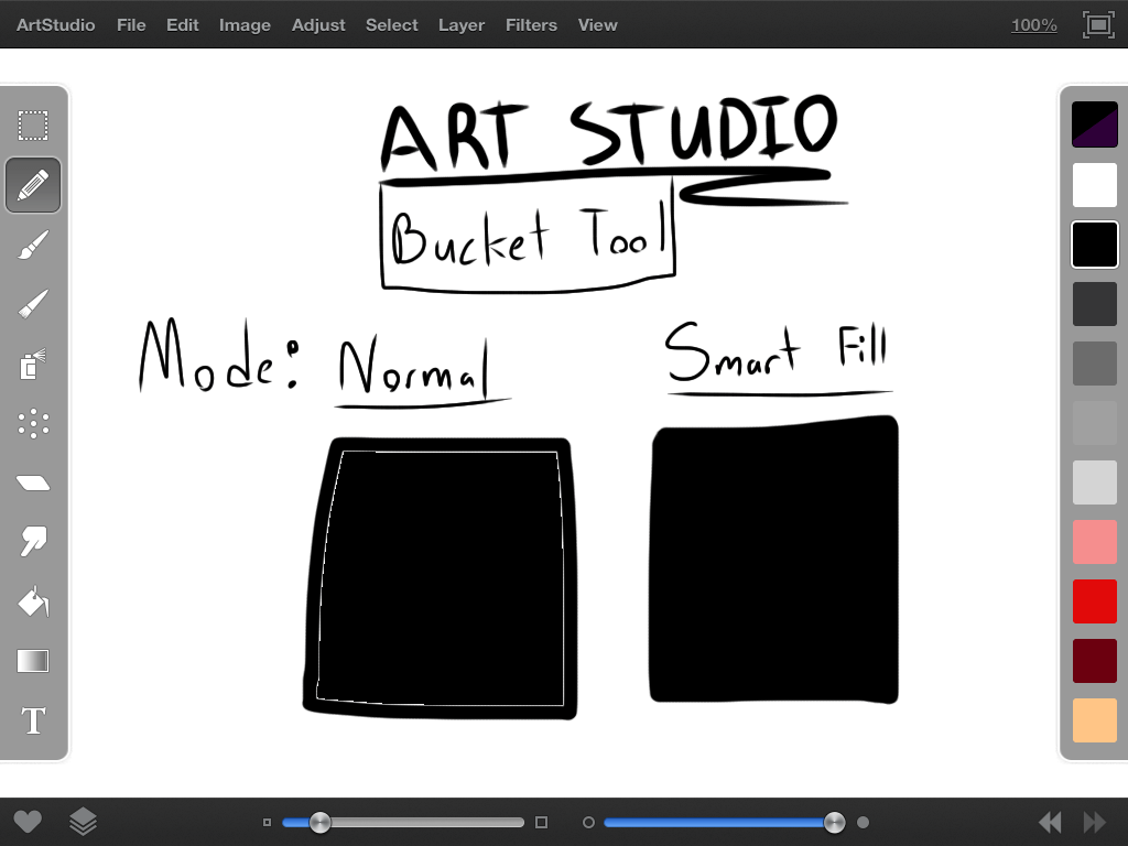 paint bucket not filling completely Zena Petit