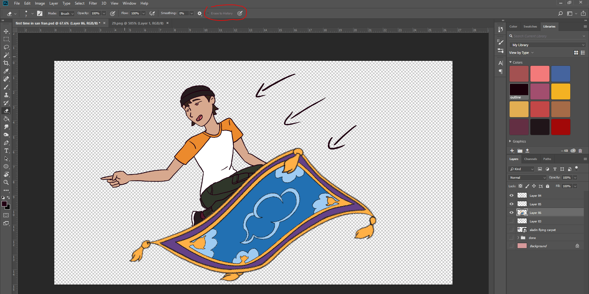 Help, My eraser tool is painting Adobe Community 2927045
