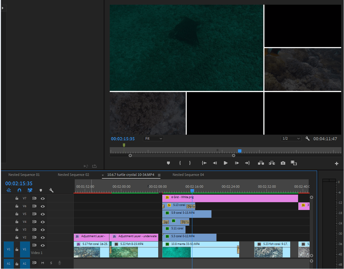 Solved Multi Video on one screen, Dip to black applies to... Adobe