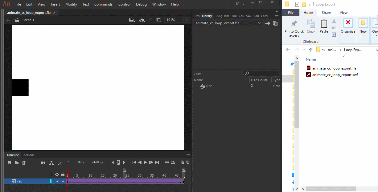 Solved How to Loop in Adobe Animate on Export Adobe Community 10580529