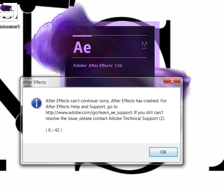 After Effects error Crash in progress. GPU Sniffe... Adobe Community