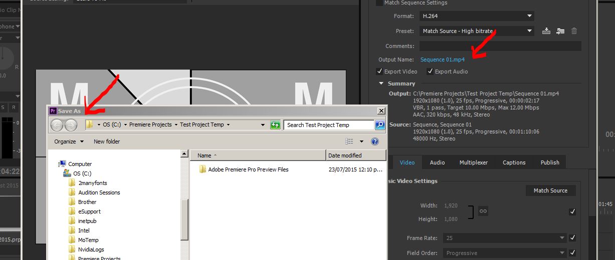 Solved Select Export Folder for Premiere Pro CC 2015 Adobe Support