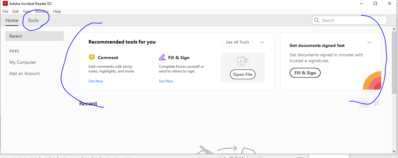 Reader DC Disable Home screen to Acrobat... Adobe Community