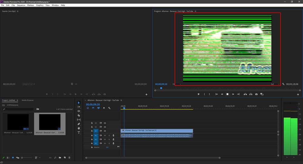 A bunch of horizontal green lines won't go away on... Adobe Community