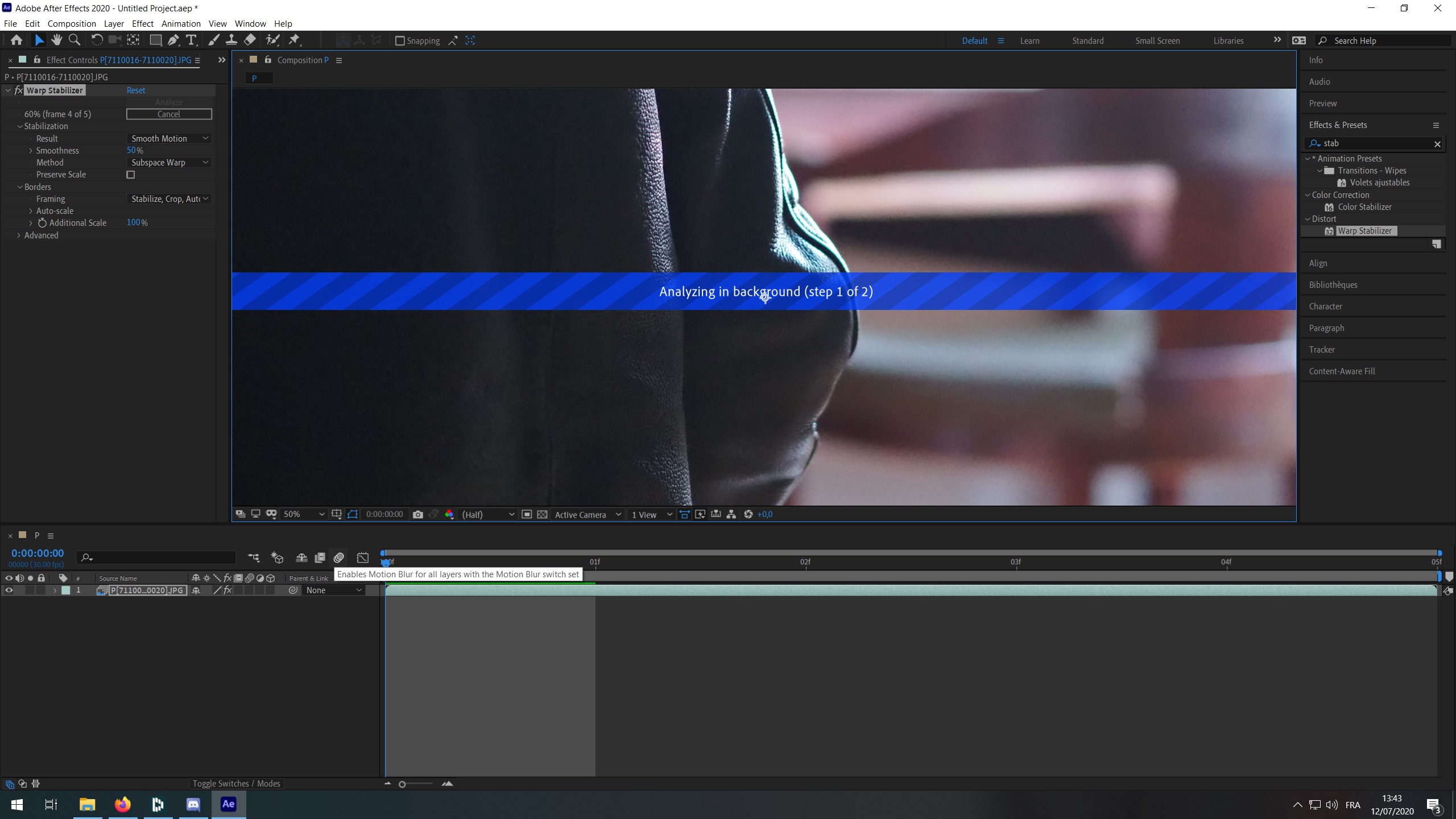 Stabilization failed Adobe Community 11282157