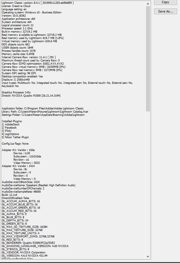 Unable to check "Use GPU for image processing" Adobe Community 10683143