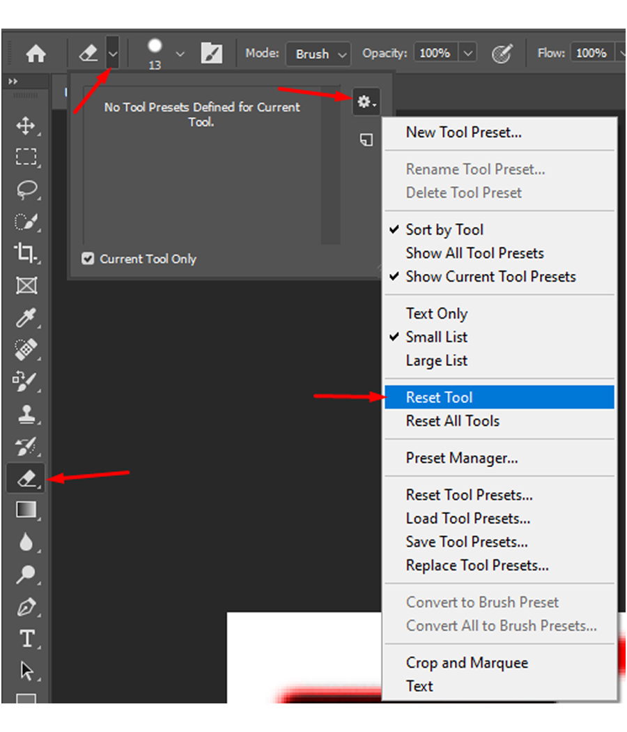 Eraser tool not working after update Adobe Community 10700812