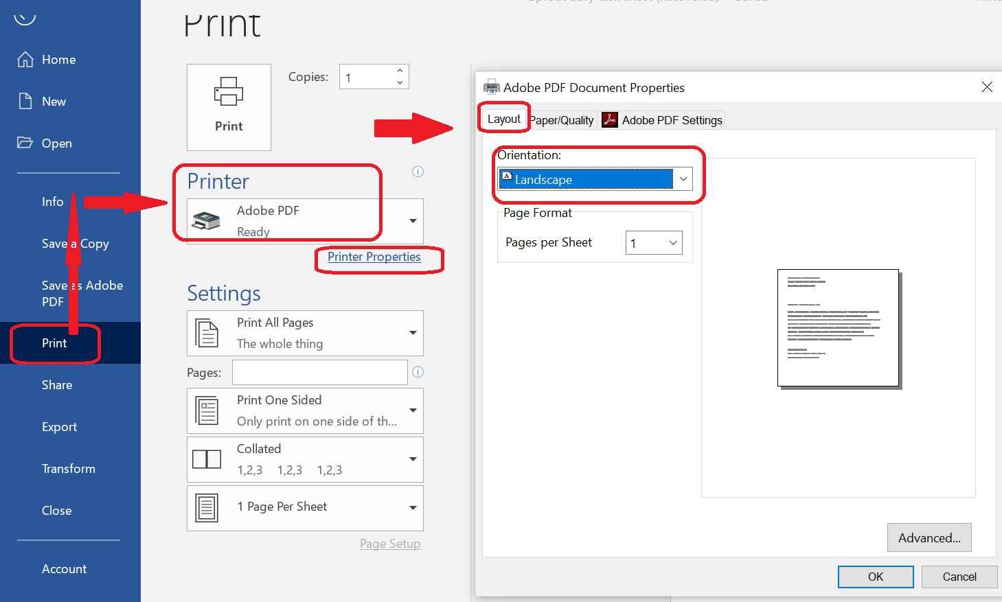 Re When printing to Adobe pdf, it will only print... Adobe Community