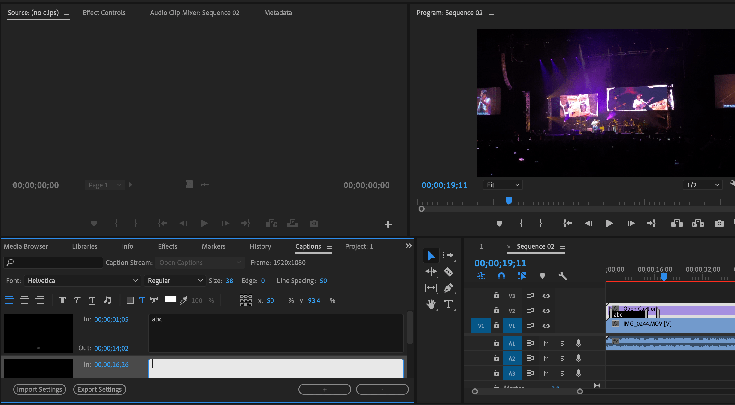 Solved subtitles box (black bar)in the open captions is n... Adobe
