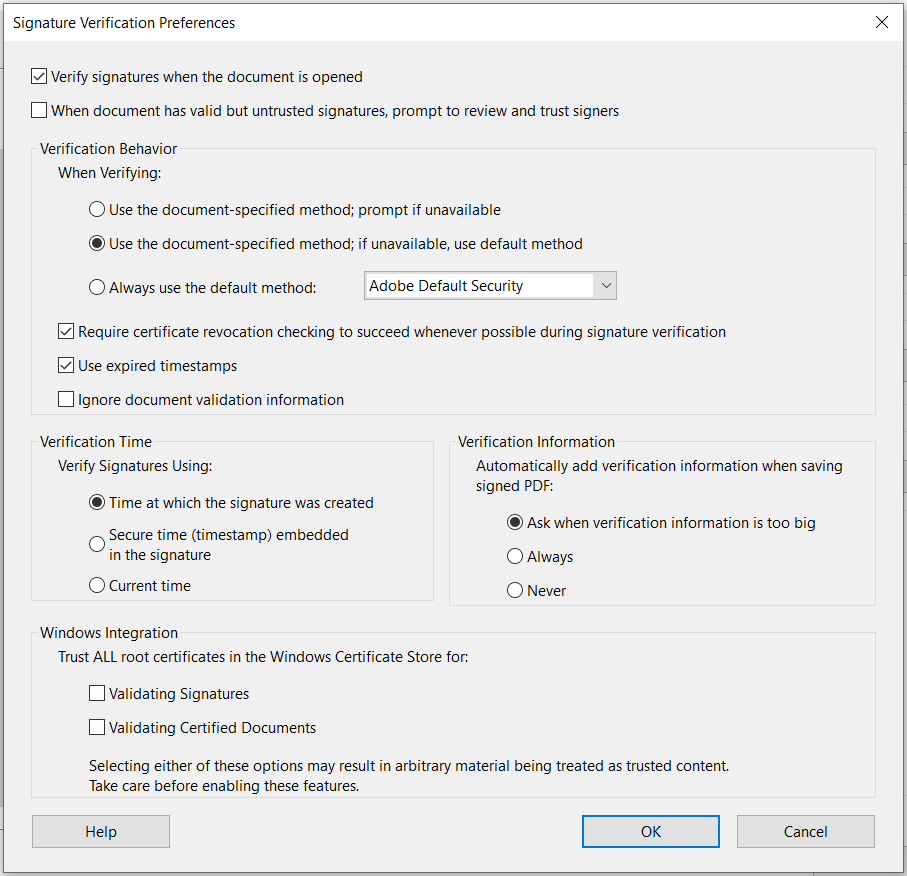Setting up digital signature validation in Acrobat... Adobe Community