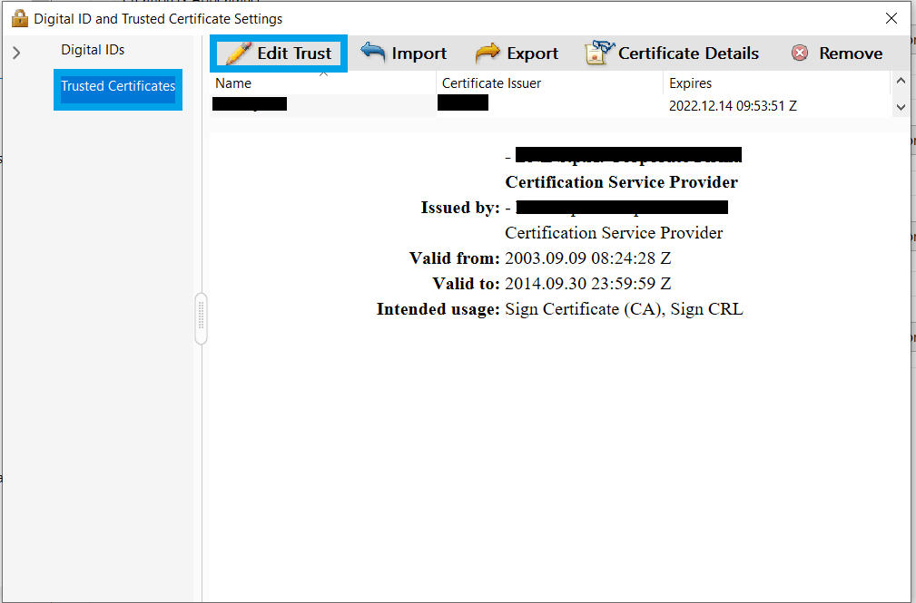Setting up digital signature validation in Acrobat... Adobe Community